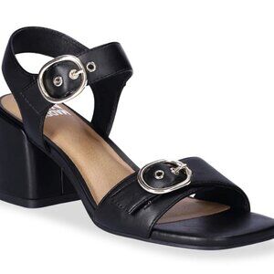 Madden NYC Block Heel Buckle  Sandal  Black Color NWT